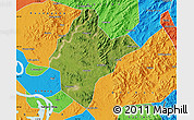 Satellite Map of Xishui, political outside
