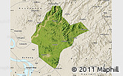 Satellite Map of Xishui, shaded relief outside