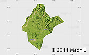 Satellite Map of Xishui, single color outside