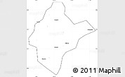 Blank Simple Map of Xishui, cropped outside