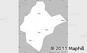Gray Simple Map of Xishui, single color outside