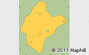 Savanna Style Simple Map of Xishui, cropped outside