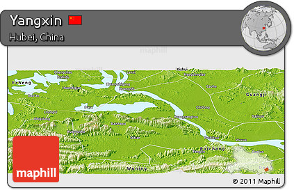 Physical Panoramic Map of Yangxin