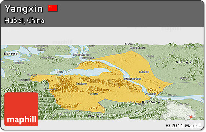 Savanna Style Panoramic Map of Yangxin