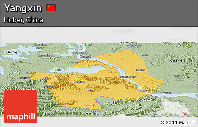 Savanna Style Panoramic Map of Yangxin