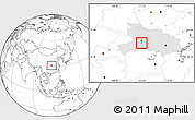 Blank Location Map of Yichang Shi, highlighted parent region