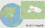 Savanna Style Location Map of Yichang Shi, highlighted parent region