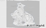 Gray 3D Map of Yichang, single color outside