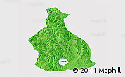 Political 3D Map of Yichang, single color outside