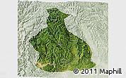 Satellite 3D Map of Yichang, lighten