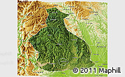 Satellite 3D Map of Yichang, physical outside