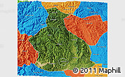 Satellite 3D Map of Yichang, political outside