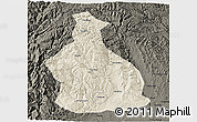 Shaded Relief 3D Map of Yichang, darken