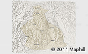Shaded Relief 3D Map of Yichang, lighten