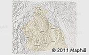 Shaded Relief 3D Map of Yichang, lighten, semi-desaturated