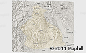 Shaded Relief 3D Map of Yichang, semi-desaturated