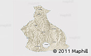 Shaded Relief 3D Map of Yichang, single color outside