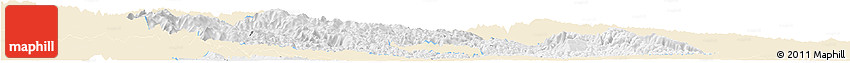 Classic Style Horizon Map of Yichang, single color outside