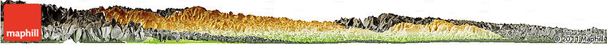 Physical Horizon Map of Yichang, darken, semi-desaturated