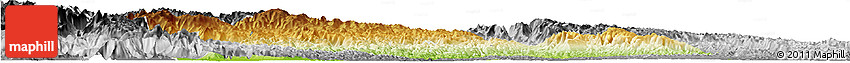 Physical Horizon Map of Yichang, desaturated
