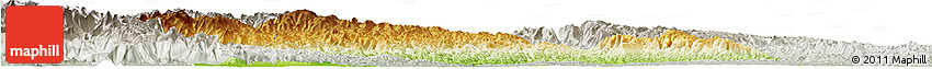 Physical Horizon Map of Yichang, lighten, semi-desaturated