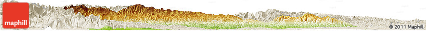 Physical Horizon Map of Yichang, shaded relief outside