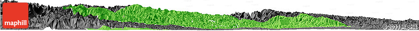 Political Horizon Map of Yichang, darken, desaturated