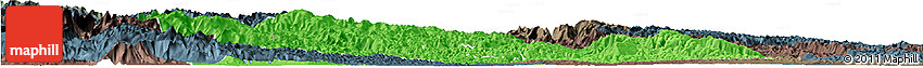 Political Horizon Map of Yichang, darken, semi-desaturated