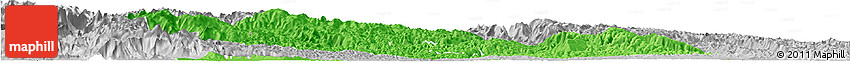 Political Horizon Map of Yichang, lighten, desaturated
