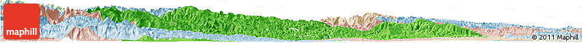 Political Horizon Map of Yichang, lighten
