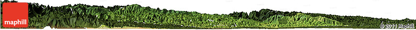 Satellite Horizon Map of Yichang, darken
