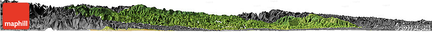 Satellite Horizon Map of Yichang, desaturated