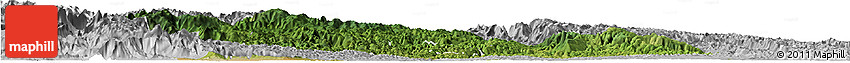 Satellite Horizon Map of Yichang, lighten, desaturated