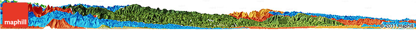 Satellite Horizon Map of Yichang, political outside