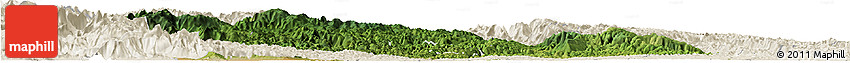 Satellite Horizon Map of Yichang, shaded relief outside