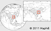 Blank Location Map of Yichang, highlighted country, highlighted parent region, within the entire country