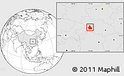 Blank Location Map of Yichang, highlighted country