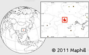 Blank Location Map of Yichang