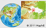 Physical Location Map of Yichang, highlighted parent region