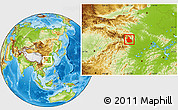 Physical Location Map of Yichang
