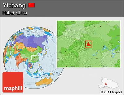 Political Location Map of Yichang