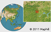 Satellite Location Map of Yichang