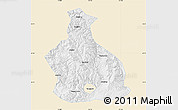 Classic Style Map of Yichang, single color outside