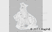 Gray Map of Yichang, single color outside