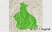 Political Map of Yichang, shaded relief outside