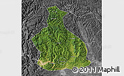 Satellite Map of Yichang, desaturated