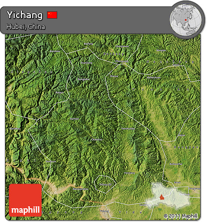Satellite Map of Yichang