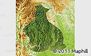 Satellite Map of Yichang, physical outside