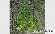 Satellite Map of Yichang, semi-desaturated