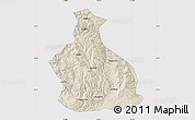 Shaded Relief Map of Yichang, cropped outside